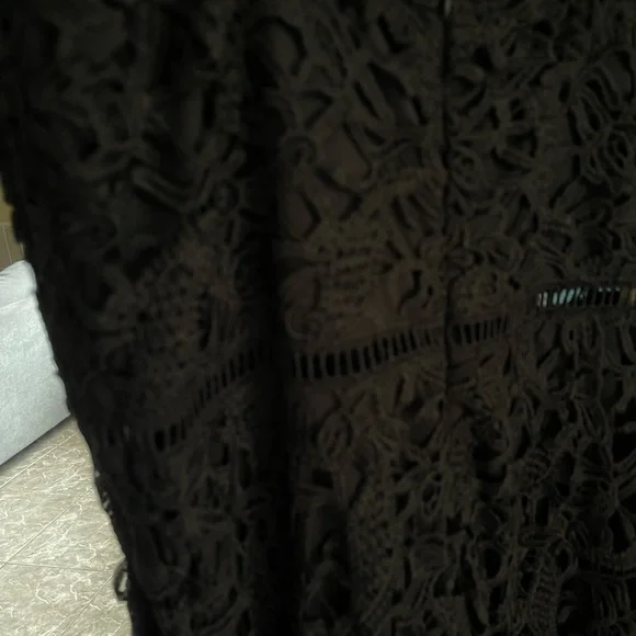 Anthropologie Moon River Black Crochet Lace Dress Size Large - Picture 6 of 9